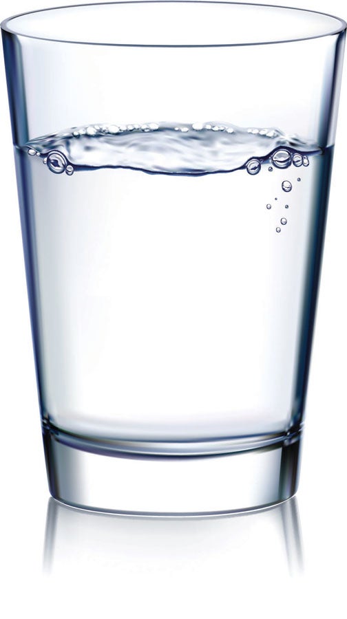 water Drink lots of water, and only water if possible.